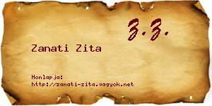 Zanati Zita névjegykártya